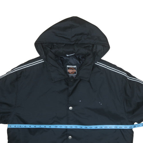 Mens UK Size L Wampum Black Windbreaker Coat