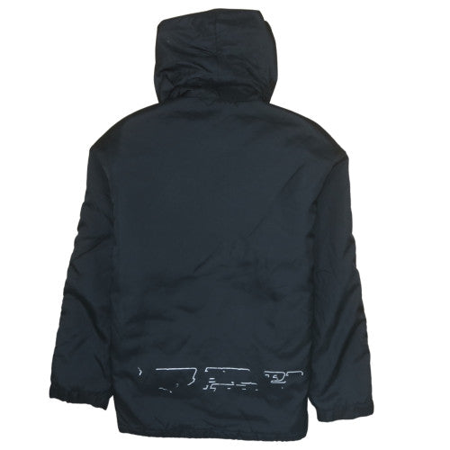 Mens UK Size L Wampum Black Windbreaker Coat