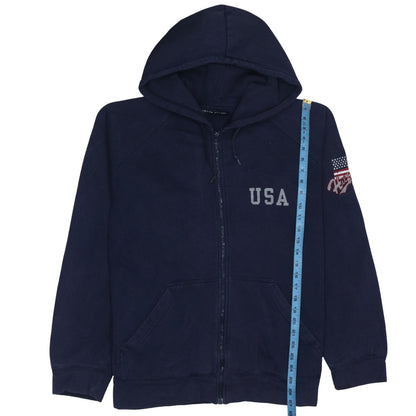Mens UK Size XL Tommy Hilfiger Blue Full Zip Hoodie