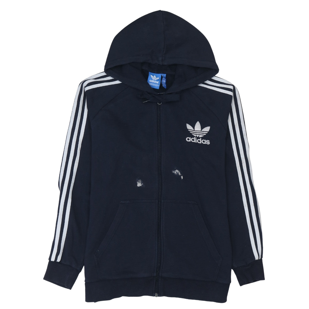 Mens UK Size M adidas Blue Full Zip Hoodie