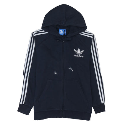 Mens UK Size M adidas Blue Full Zip Hoodie