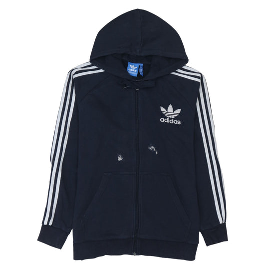 Mens UK Size M adidas Blue Full Zip Hoodie