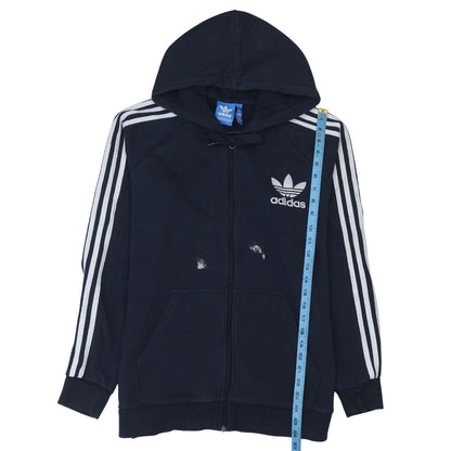 Mens UK Size M adidas Blue Full Zip Hoodie
