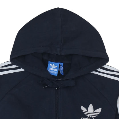 Mens UK Size M adidas Blue Full Zip Hoodie