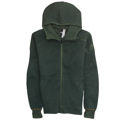 Mens UK Size S adidas Green Full Zip Hoodie