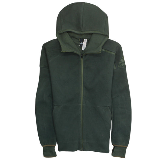 Mens UK Size S adidas Green Full Zip Hoodie