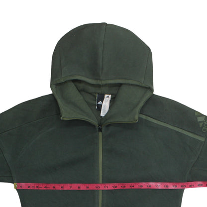 Mens UK Size S adidas Green Full Zip Hoodie
