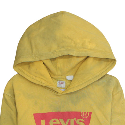 Mens UK Size M Levi's Yellow Pullover Hoodie