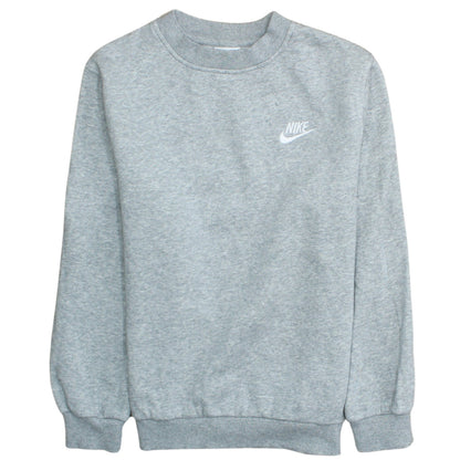 Nike Girls Grey Pullover Crew Neck Fleece Sweatshirt Size M