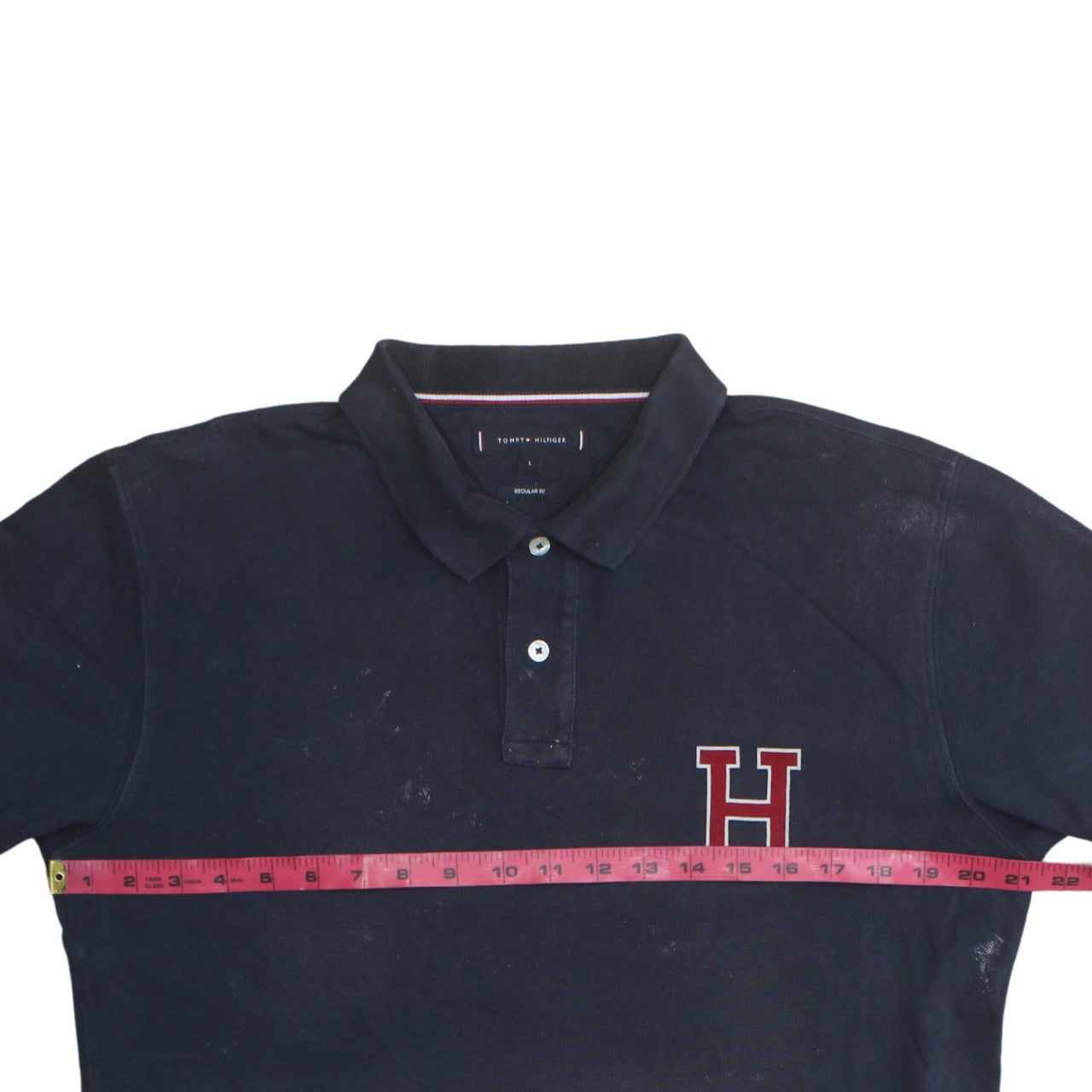 Mens UK Size L Tommy Hilfiger 100% Cotton Polo Shirt