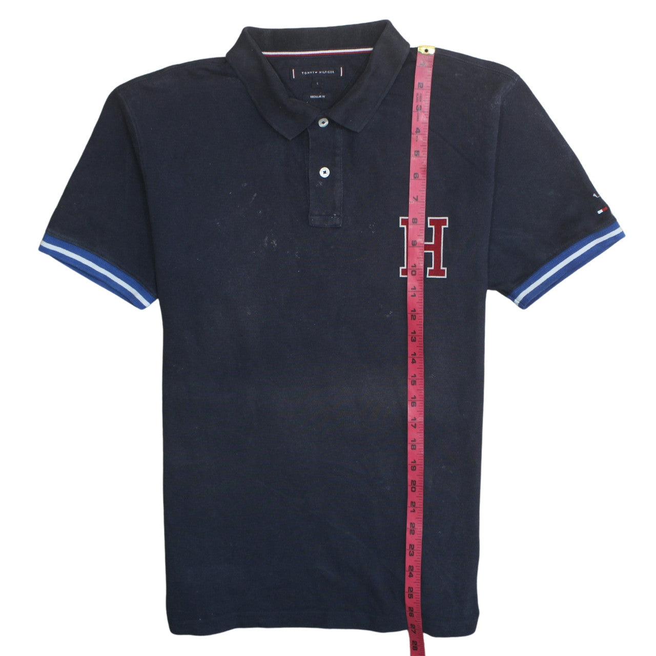 Mens UK Size L Tommy Hilfiger 100% Cotton Polo Shirt