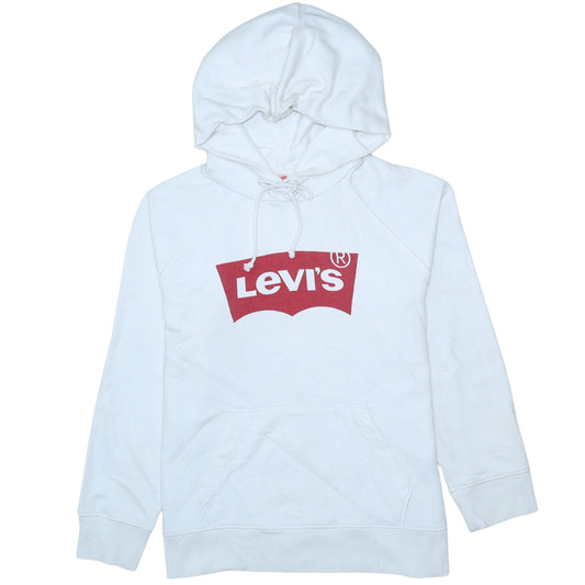 Mens UK Size M Levi's White Pullover Hoodie