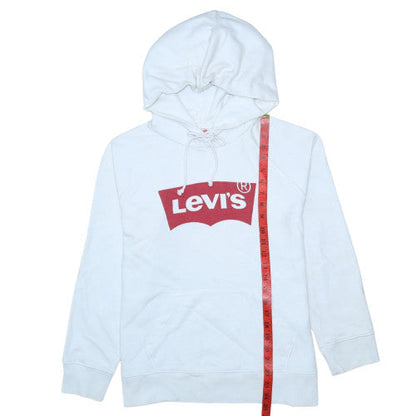 Mens UK Size M Levi's White Pullover Hoodie