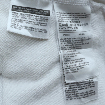 Mens UK Size M Levi's White Pullover Hoodie