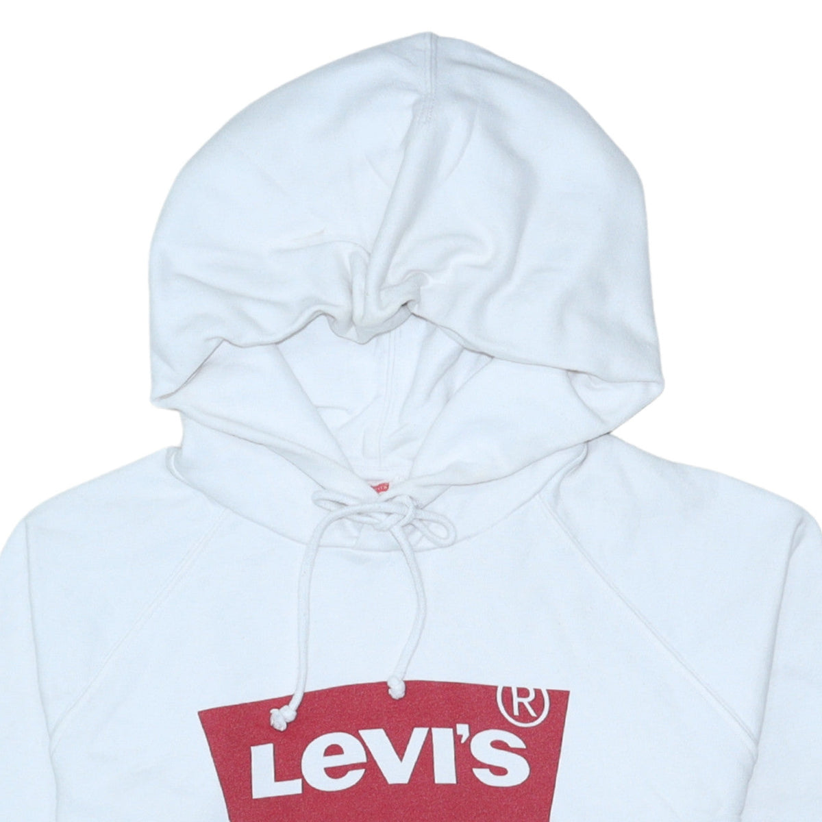 Mens UK Size M Levi's White Pullover Hoodie