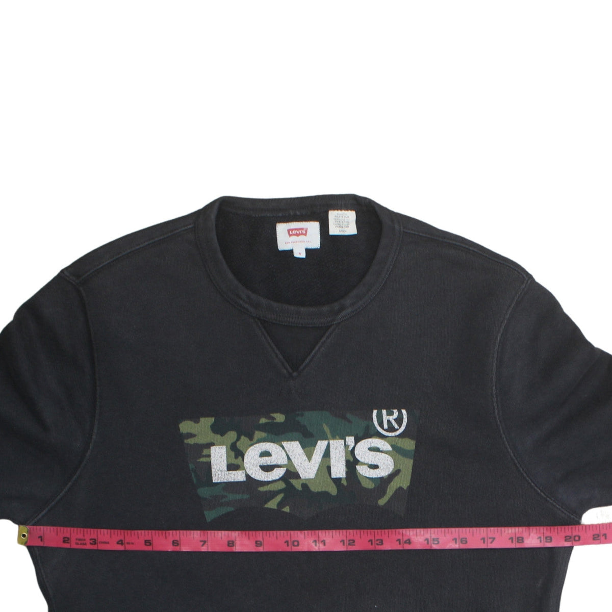 Mens UK Size S Levi's Black Pullover Sweatshirt