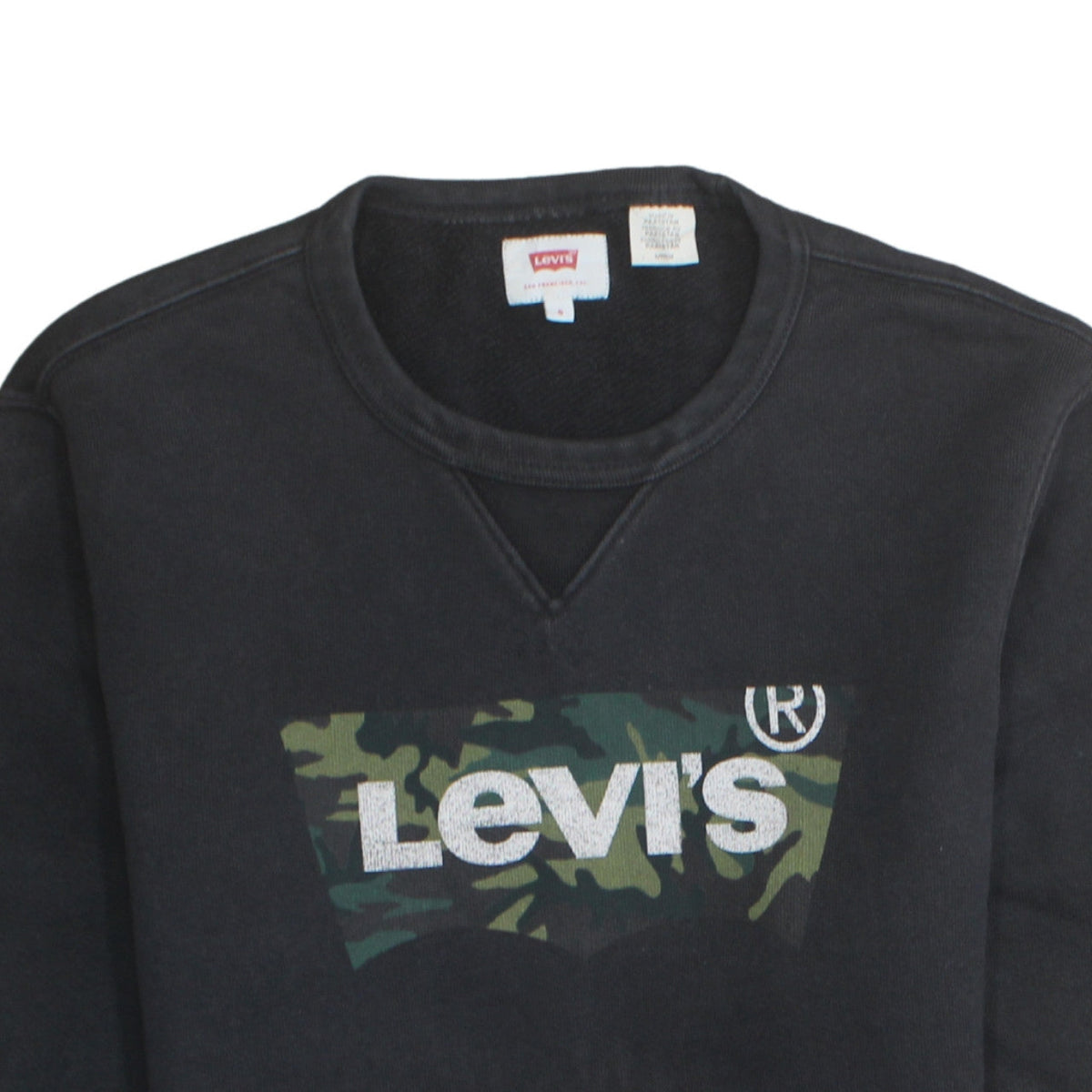 Mens UK Size S Levi's Black Pullover Sweatshirt