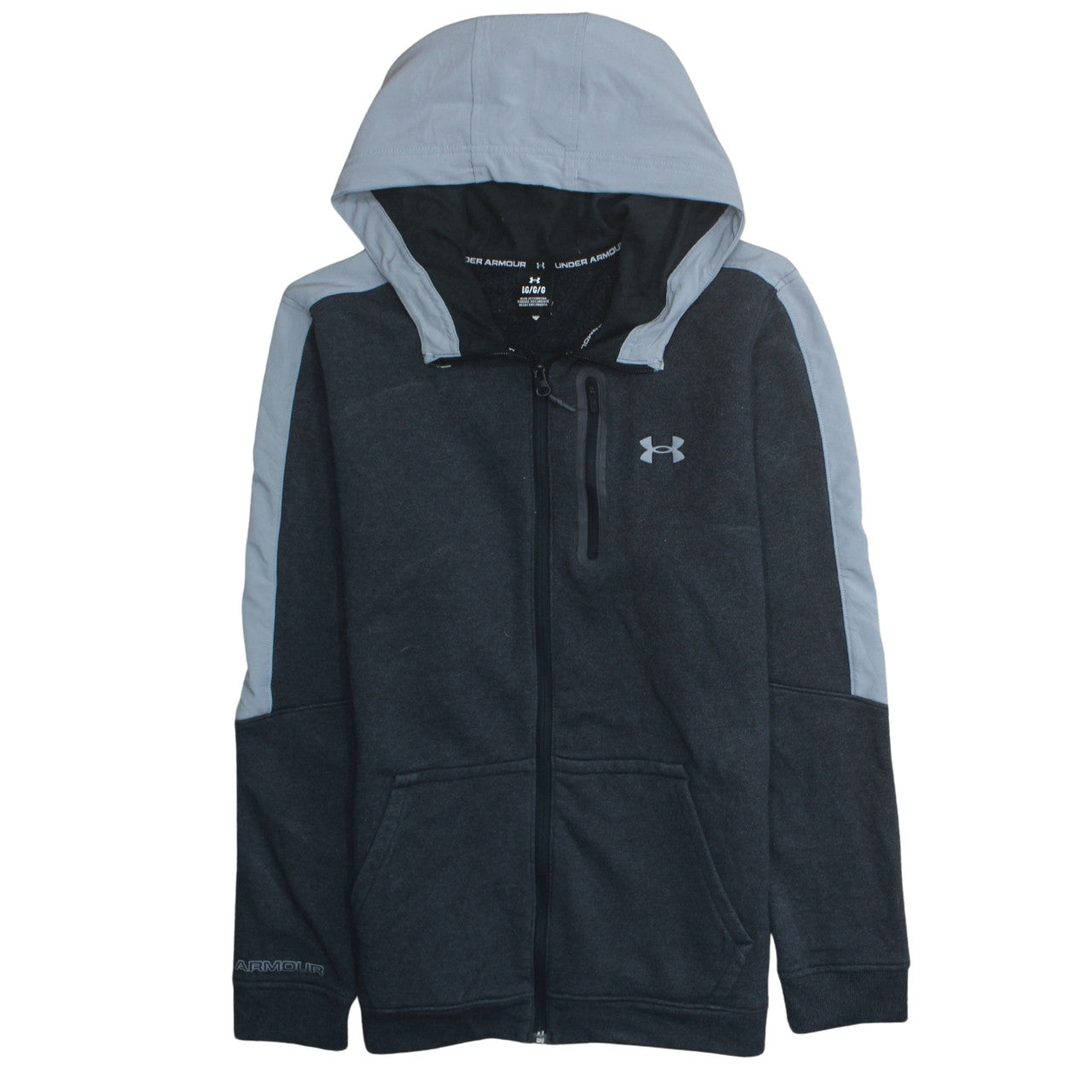 Mens UK Size L Under armour Grey Full Zip Hoodie