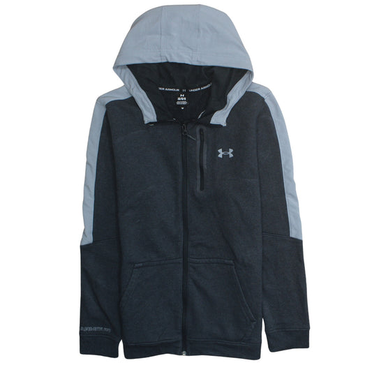Mens UK Size L Under armour Grey Full Zip Hoodie