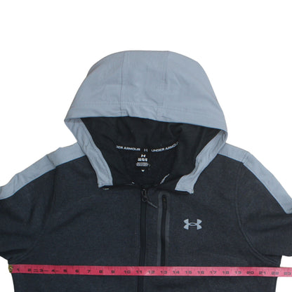 Mens UK Size L Under armour Grey Full Zip Hoodie