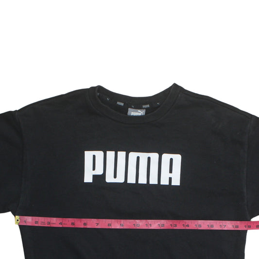 Womens UK Size XS PUMA Black Pullover Sweatshirt