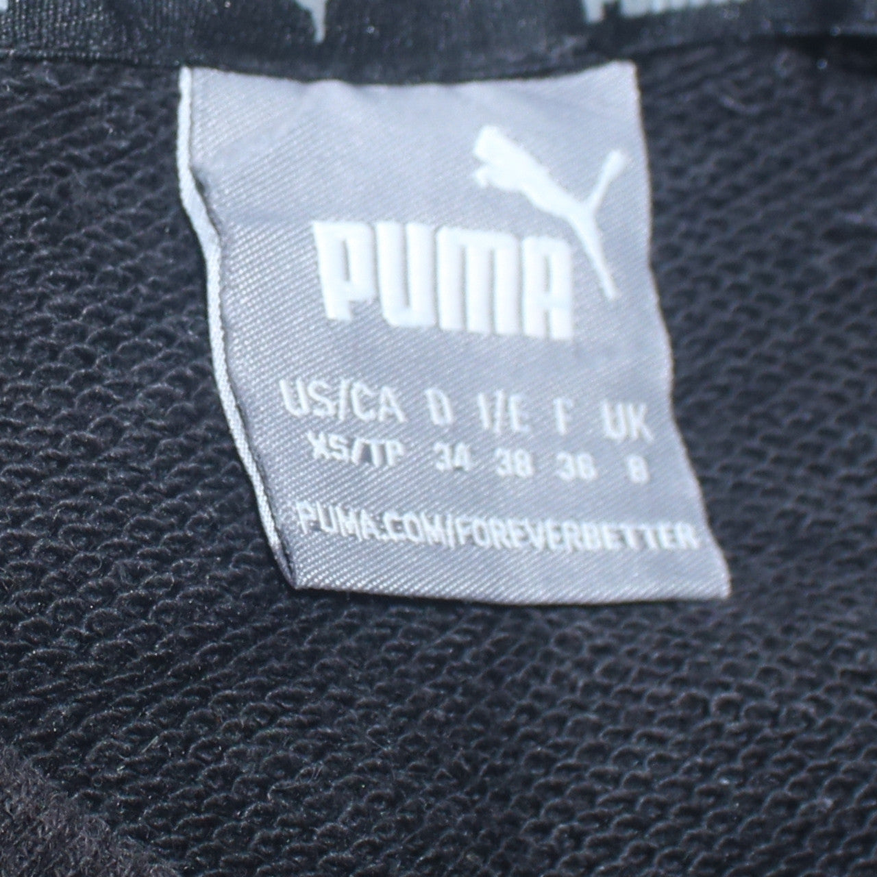 Womens UK Size XS PUMA Black Pullover Sweatshirt