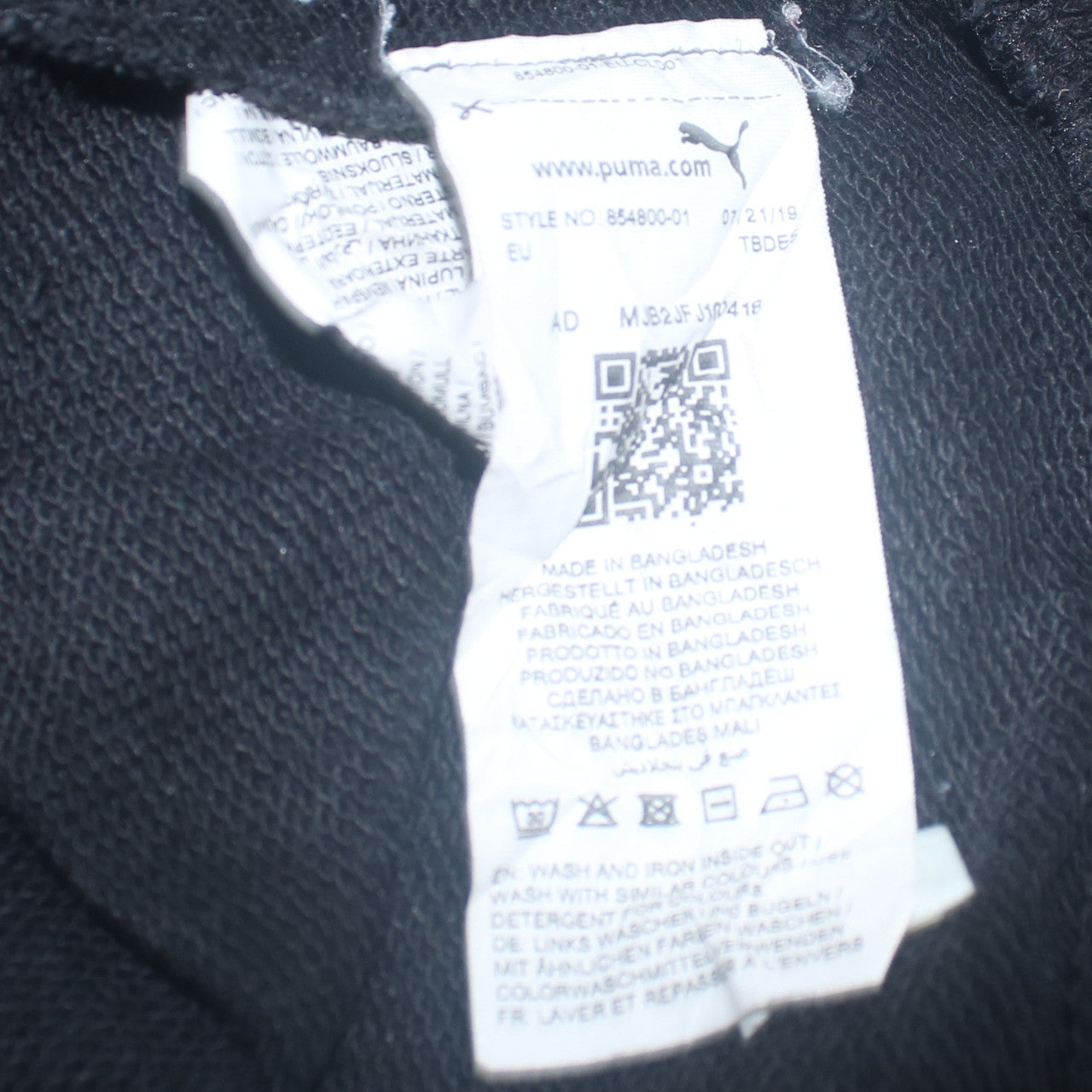 Womens UK Size XS PUMA Black Pullover Sweatshirt