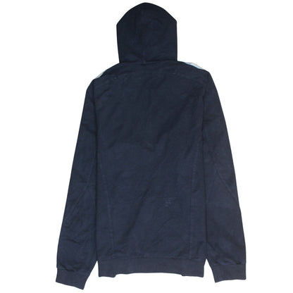 Mens UK Size L adidas Blue 1/2 Zip Hoodie