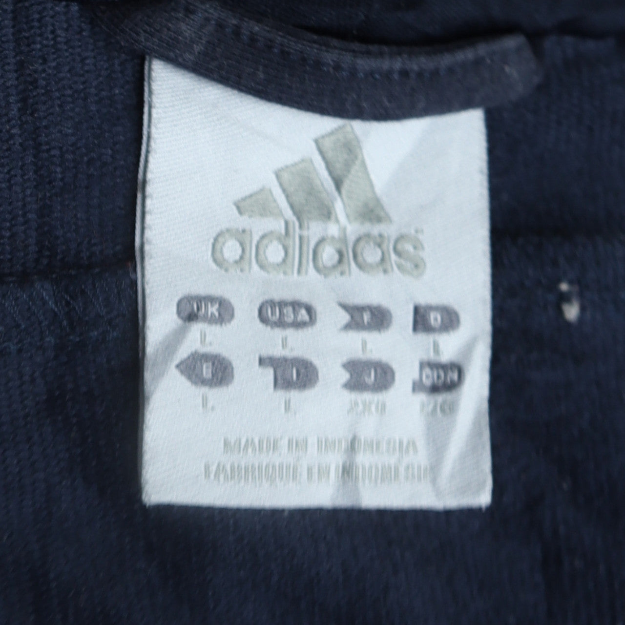 Mens UK Size L adidas Blue 1/2 Zip Hoodie
