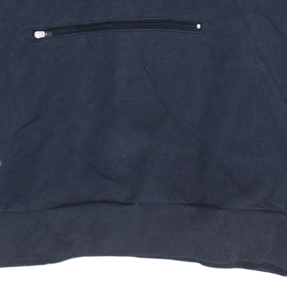 Mens UK Size L adidas Blue 1/2 Zip Hoodie