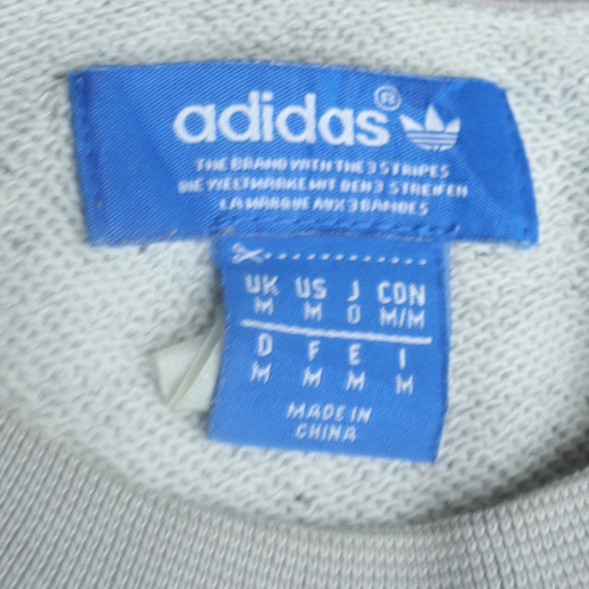 Mens UK Size M adidas Grey Pullover Sweatshirt
