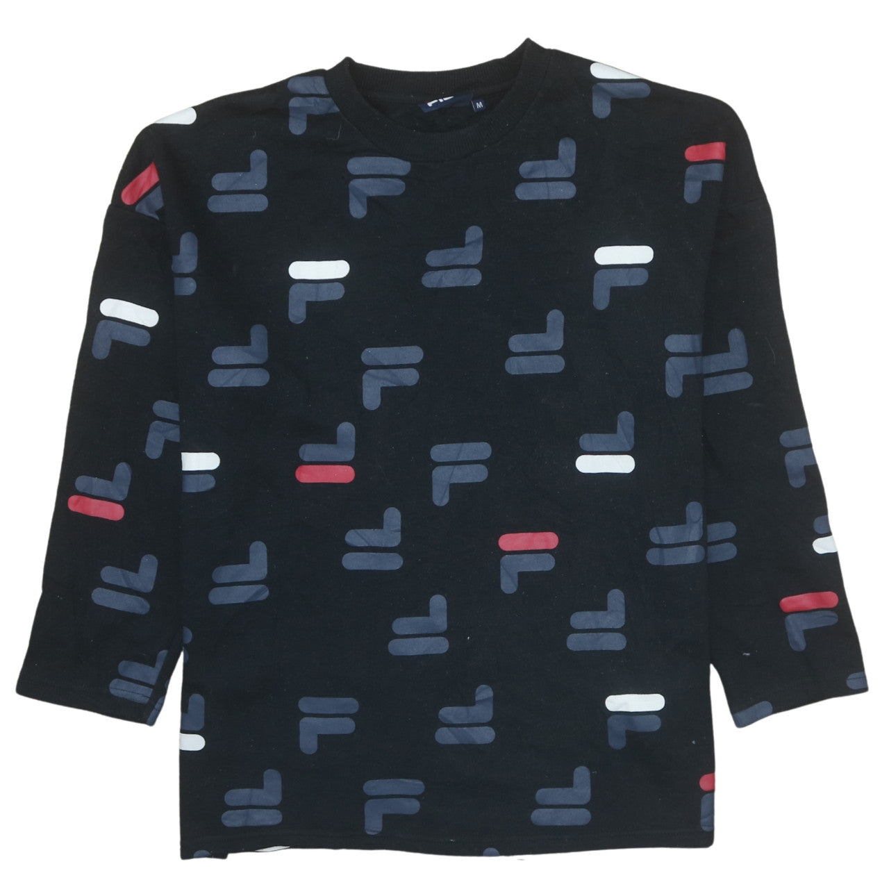 Womens UK Size M FILA Black Pullover Sweatshirt