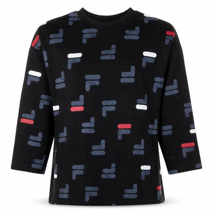 Womens UK Size M FILA Black Pullover Sweatshirt