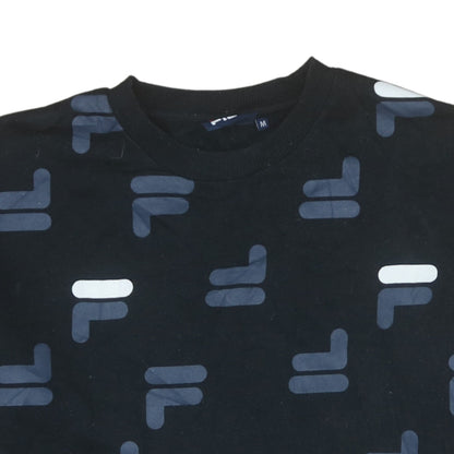 Womens UK Size M FILA Black Pullover Sweatshirt