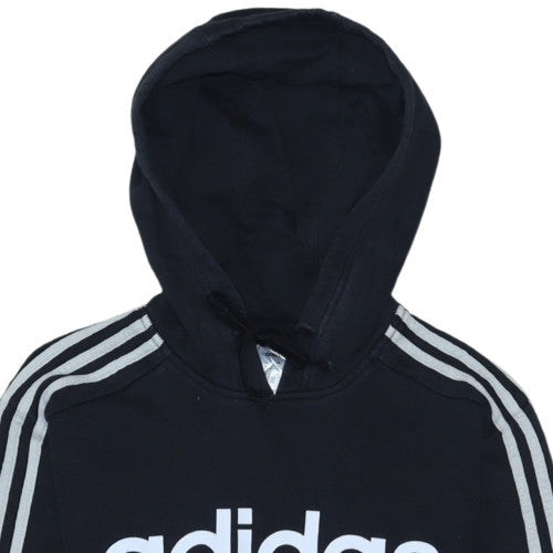 Mens UK Size S adidas Black Pullover Hoodie