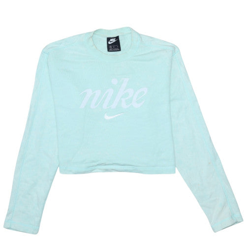 Womens UK Size M Nike Blue Pullover Sweatshirt