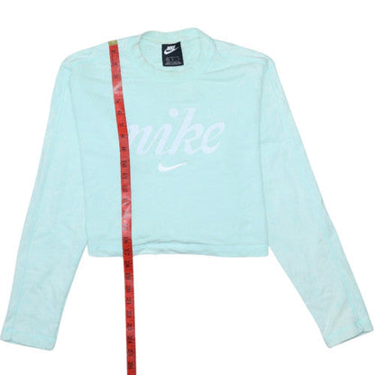Womens UK Size M Nike Blue Pullover Sweatshirt