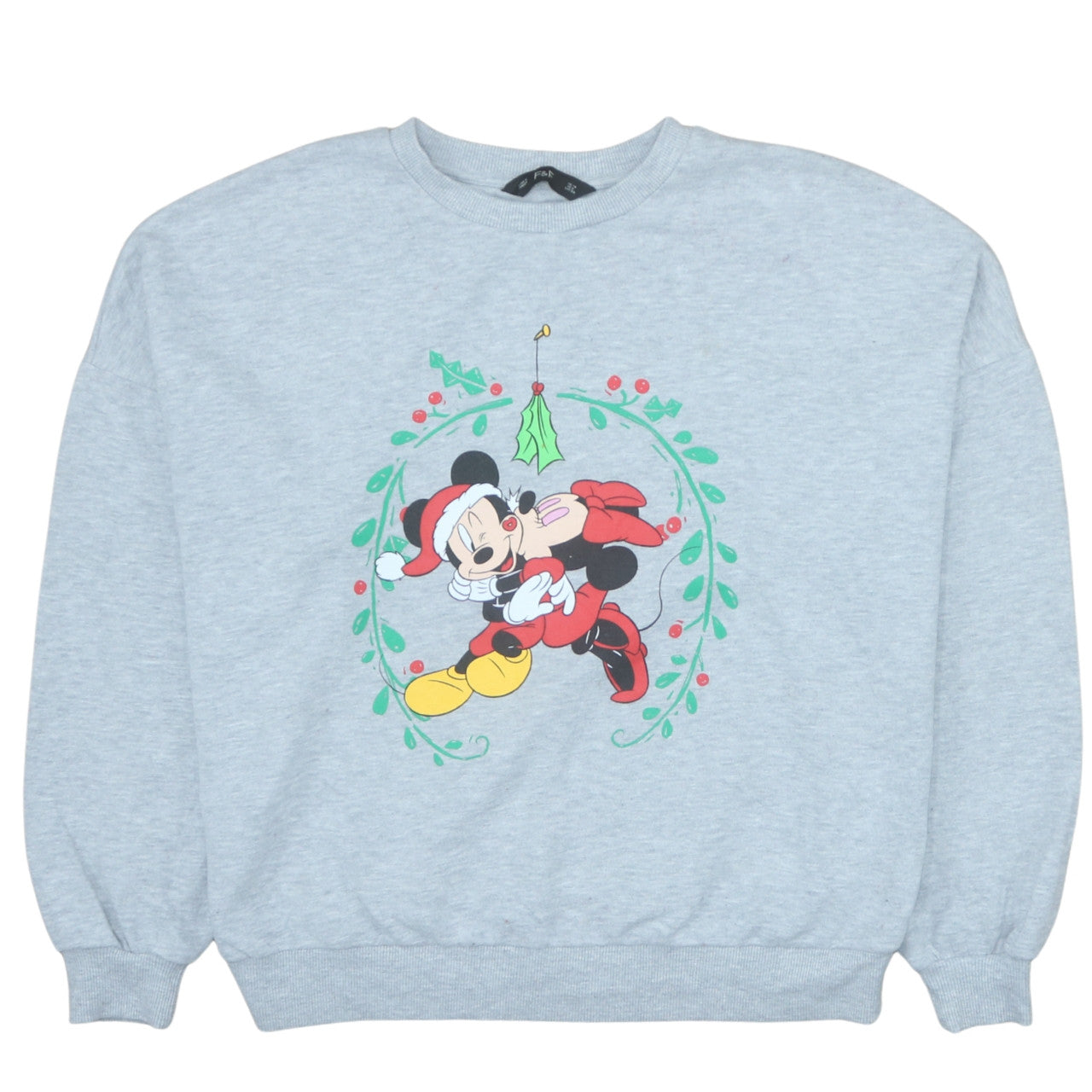 Womens UK Size 10 Disney Grey Pullover Sweatshirt