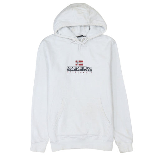 Mens UK Size M Napapijri White Pullover Hoodie