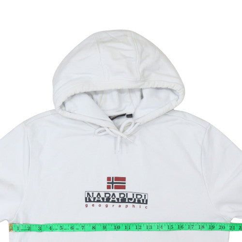 Mens UK Size M Napapijri White Pullover Hoodie