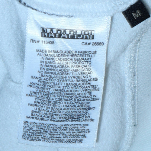 Mens UK Size M Napapijri White Pullover Hoodie