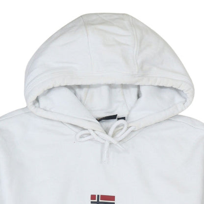 Mens UK Size M Napapijri White Pullover Hoodie