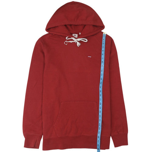Mens UK Size L Levi's Red Pullover Hoodie