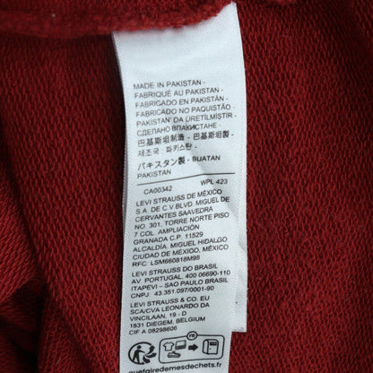 Mens UK Size L Levi's Red Pullover Hoodie
