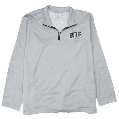 Mens UK Size 2XL Champion Grey Henley Sweatshirt