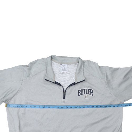 Mens UK Size 2XL Champion Grey Henley Sweatshirt