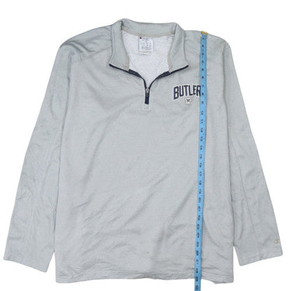 Mens UK Size 2XL Champion Grey Henley Sweatshirt