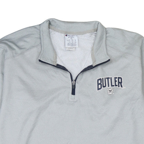 Mens UK Size 2XL Champion Grey Henley Sweatshirt