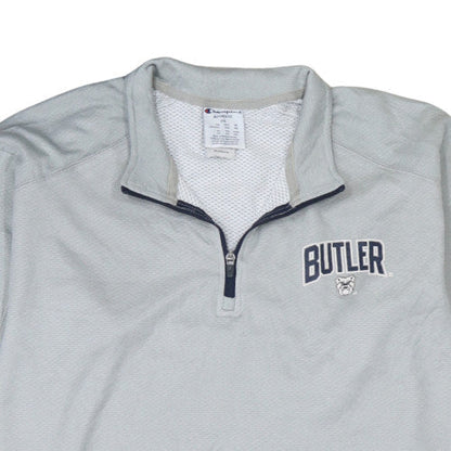 Mens UK Size 2XL Champion Grey Henley Sweatshirt