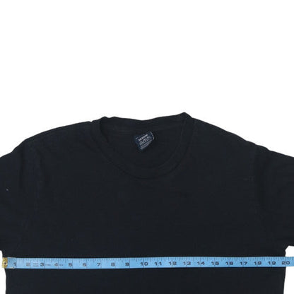 Champion Men's Black Crew Neck Short Sleeve Cotton T-Shirt Medium